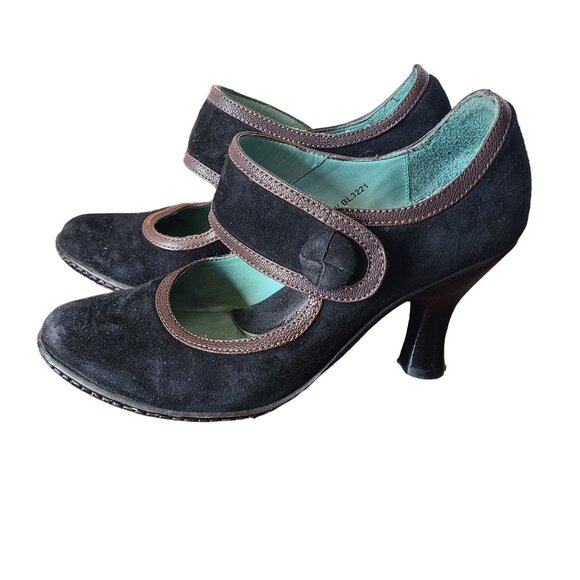 Born Bolo US Women's Size 6.5 Suede Leather Slip On Mary Jane Block Heel Shoes - Picture 1 of 12